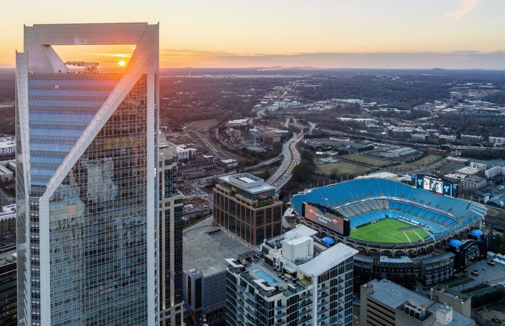 Aerial photo of downtown Charlotte, NC