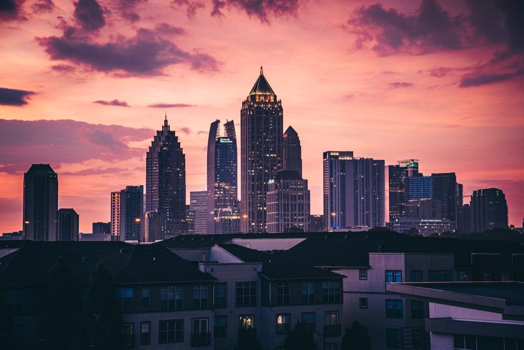 Photo of Atlanta skyline at dusk