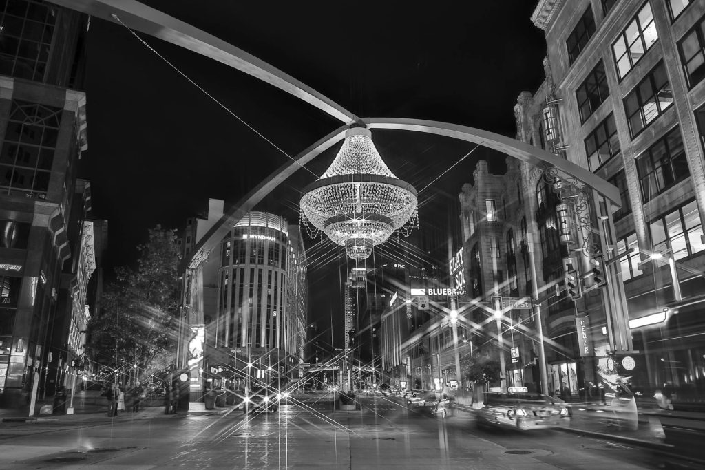 Photo of the GE Chandelier at Playhouse Square in Cleveland, OH